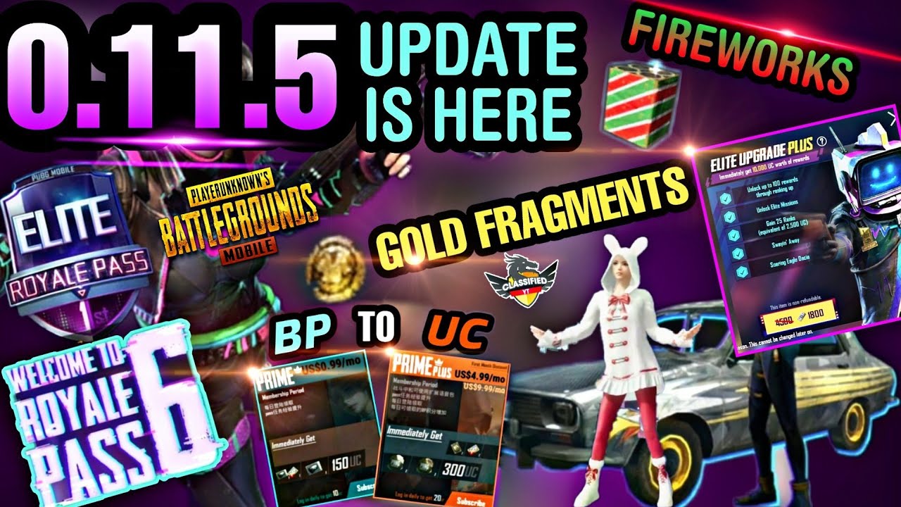 Season 6 Pubg Mobile 0 11 5 Update How To Use Gold Fragments - season 6 pubg mobile 0 11 5 update how to use gold fragments