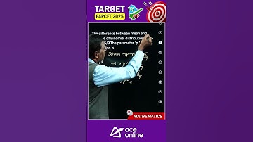 Binomial Distribution #pyq | Target EAPCET 2025 Exam: Mathematics | ACE Online