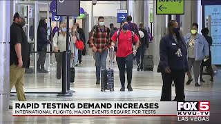 Rapid testing demand increases in Las Vegas due to travel, events