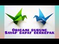ORIGAMI BURUNG ( Woww.. mainan burung sayapnya berkepak keren banget.. 🐦🐦🐦🐦)