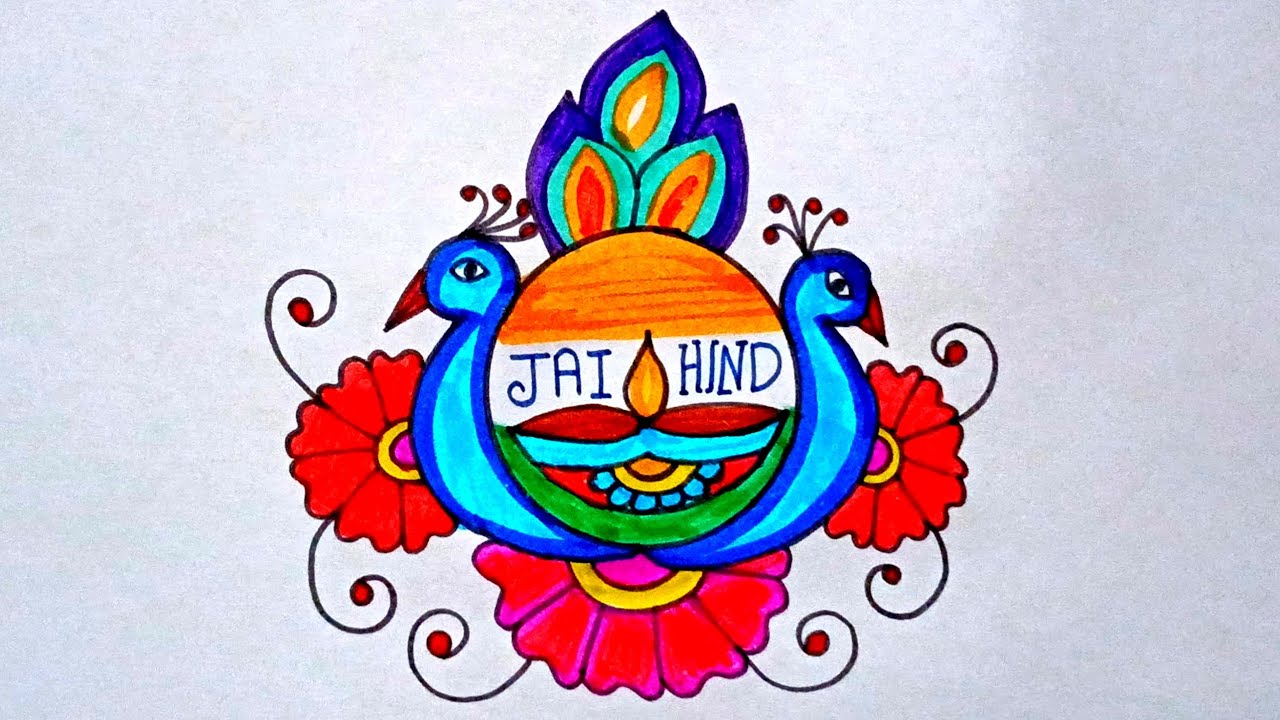 Very easy Republic Day drawing Republic day poster drawing| Happy Republic day drawing|I Love India