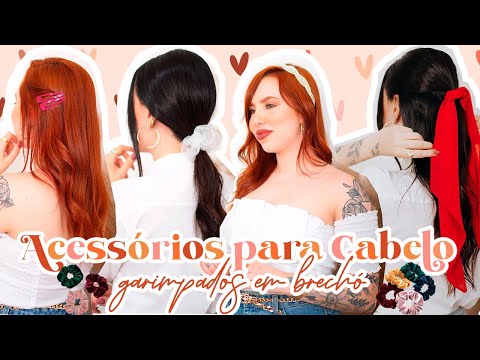 Acessórios para *cabelo* garimpados no BRECHÓ 🧡✨
