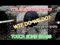 IT'S GOING DOWN! CROW WITH KNIFE $ CAW - S.O.S. GO TOUCH GRASS! 1000x MEME COIN #cro #binance