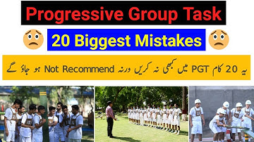 ISSB Progressive group task (Mistakes and tips)