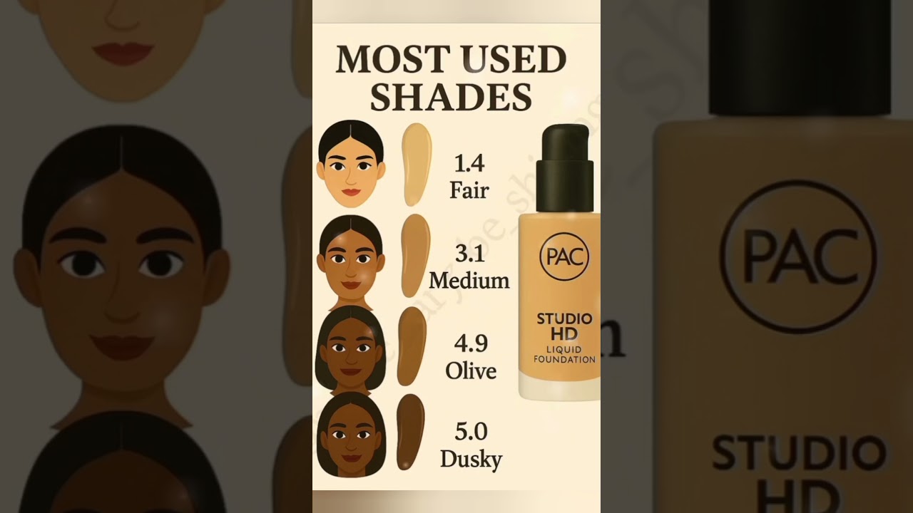 PAC foundation shades 