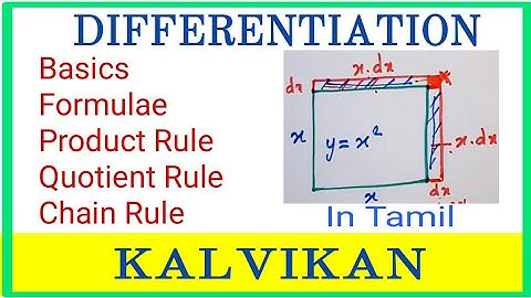 Class 12 Maths Differentiation In Tamil || CBSE Class 11 Maths Differentiation In Tamil / Kalvikan