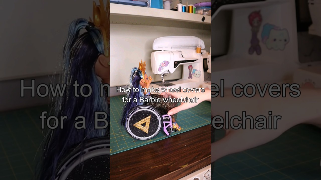 DIY Barbie Wheelchair Spoke Covers