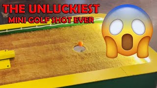 WORST LUCK mini golf shot ever - IN AND OUT of the hole!