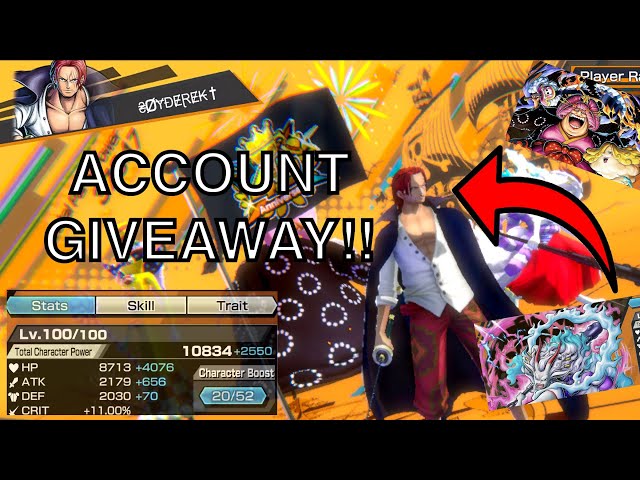 FREE ONE PEACE BOUNTY RUSH ACCOUNT HAS GOOD UNITS ENJOY LET ME KNOW WH