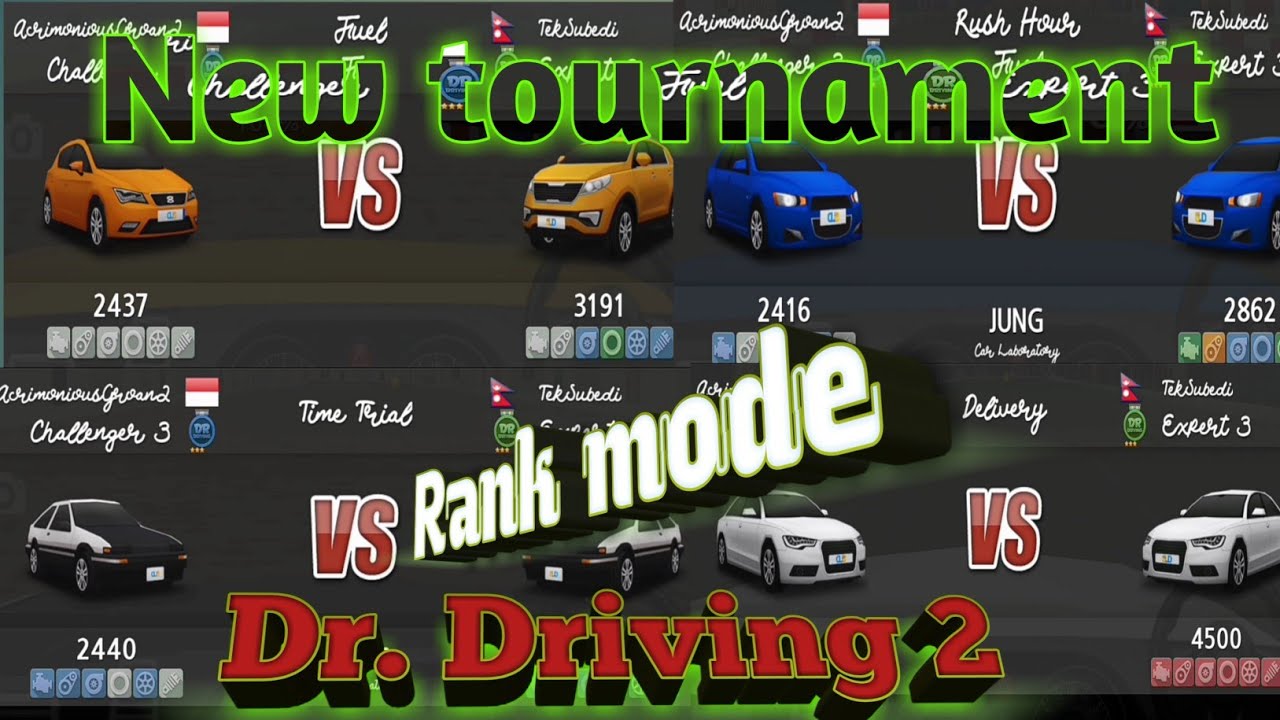 Dr. Driving 2 with guest in tournament dr. driving 2