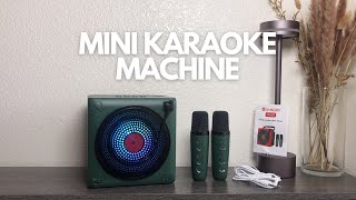Mini Portable Karaoke Speaker with 2 Wireless Mics and Colorful Lights screenshot 4