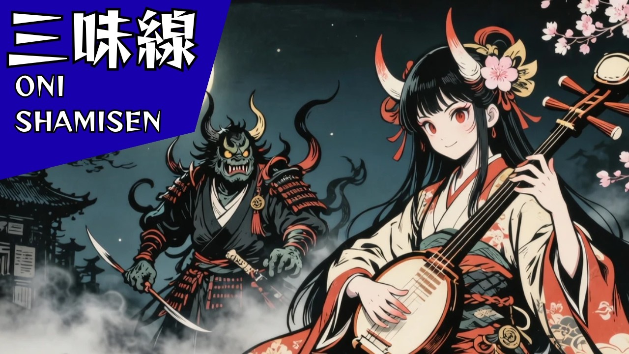 【三味線 BGM】　三味線・和太鼓・戦ロック//Shamisen/Japanese drums/Japanese musical instruments 【鬼姫 三味線】368