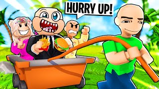 PULLING MY HEAVY FRIENDS TO VICTORY | Roblox Funny Moments