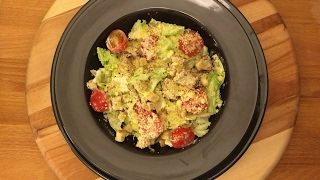 Evde En Kolay Sezar Salata Yapımı - Mis Gibi Lezzetli Sezar - Easy Caesar Salad Recipe