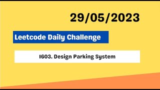 1603. Design Parking System