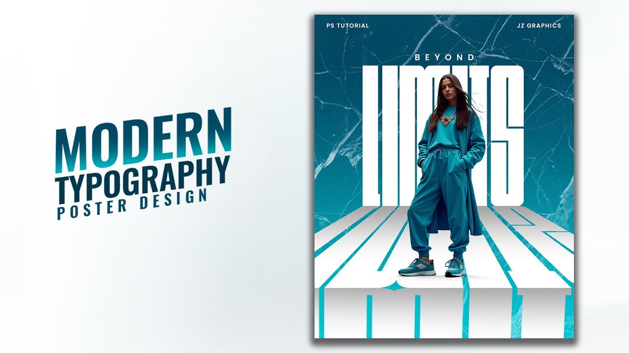 Современный дизайн постера с использованием типографики в Adobe Photoshop | Дизайн постера с типо...