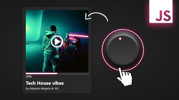Build A Working Volume Knob From Scratch using Javascript with Custom Music Player & Volume Bar