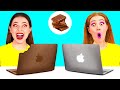 チョコレートの食べ物 vs 本物の食べ物のチャレンジ | 面白いシチュエーション Fun Fun Challenge