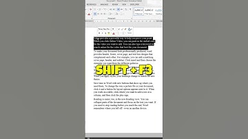 Change Text Case in MS Word with ONE Shortcut!