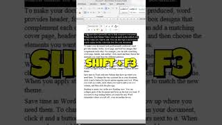 Change Text Case in MS Word with ONE Shortcut!