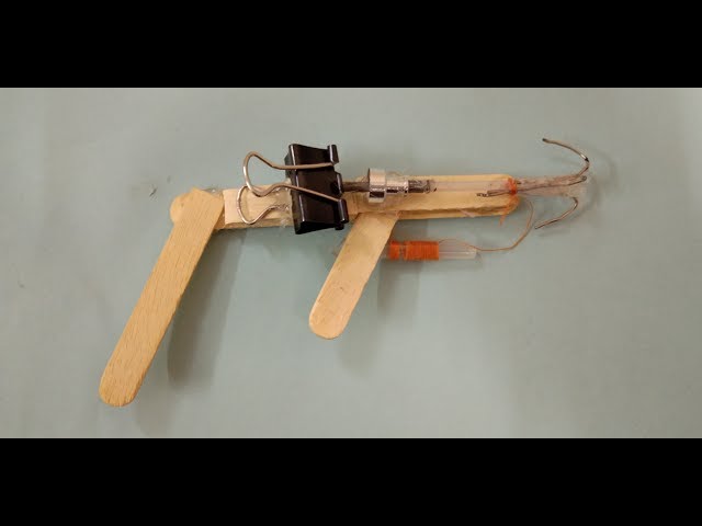 How to make mini Grappling Hook Gun [DIY] 