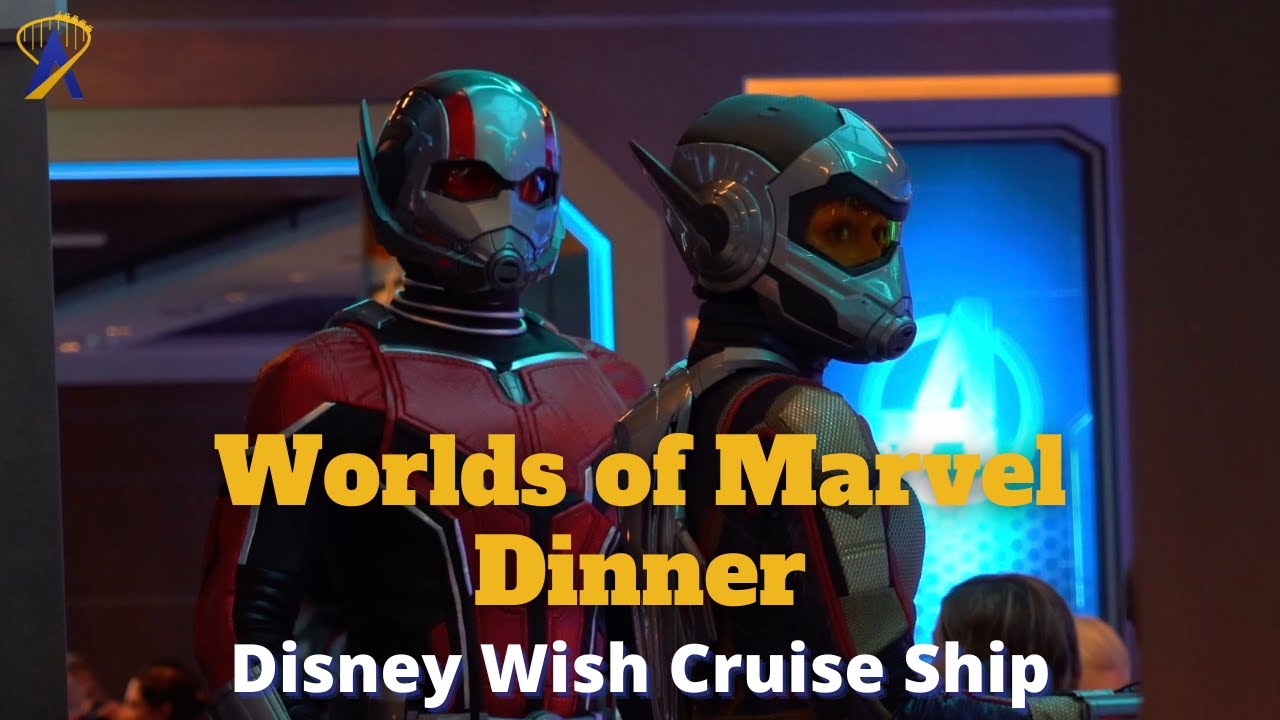 Full Worlds of Marvel Dinner Show on the Disney Wish Cruise Ship