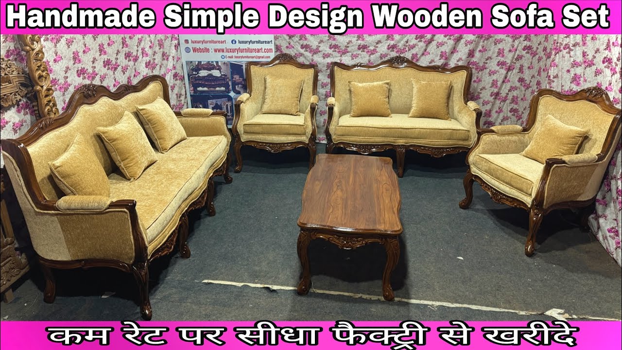 3+2+1+1 sofa with tea table complete sofa set, Solid teakwood sofa, Wood polish finish sofa 