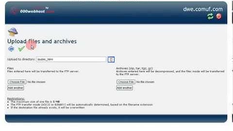 How to upload website on 000webhost
