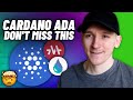 Cardano ADA: You CANNOT Ignore This!!