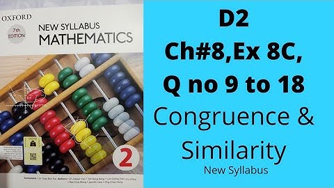 Oxford Mathematics 2, D2, NSM, Chapter no 8, Ex no 8C, Q no 9to 18, 7th edition,8th Class, O_levels.