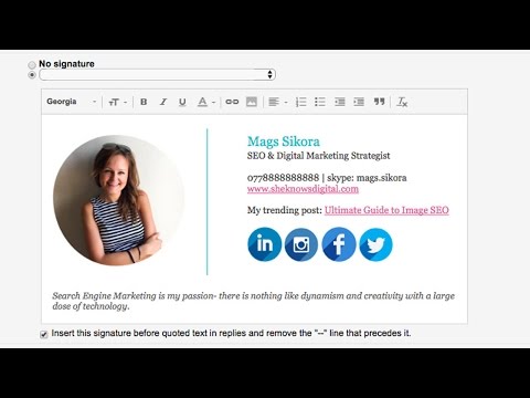 How to Create a Gmail Signature with Images, Social Icons &amp; Logo Tutorial.