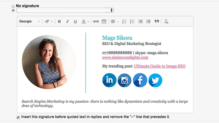 How to Create a Gmail Signature with Images, Social Icons & Logo Tutorial.