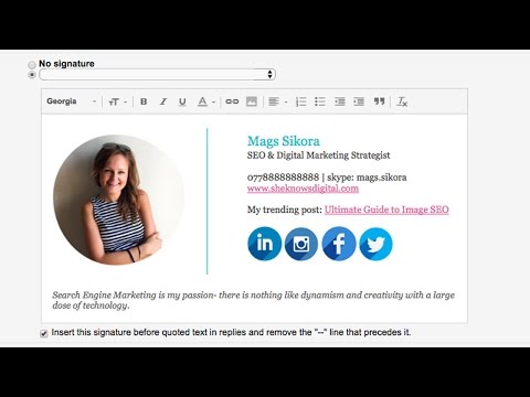 How to Create a Gmail Signature with Images, Social Icons & Logo Tutorial.