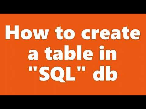 Create MYSQL table and database in just 4 minutes - YouTube