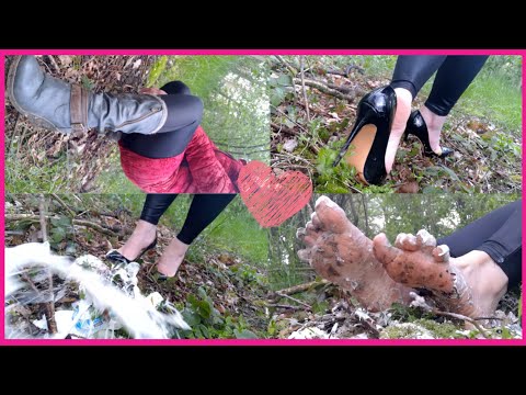 467 - dirty Boots, sexy Pumps, yummy barefeet, Yogurt crushing | dreckige Stiefel Fussfetisch barfuß