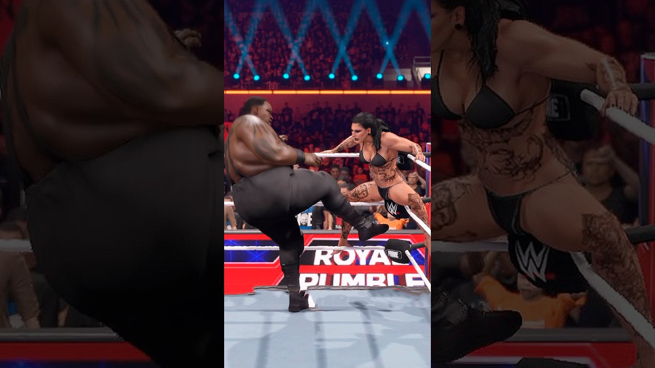 Big Daddy V Vs Rhea Ripley WWE 2K25! 