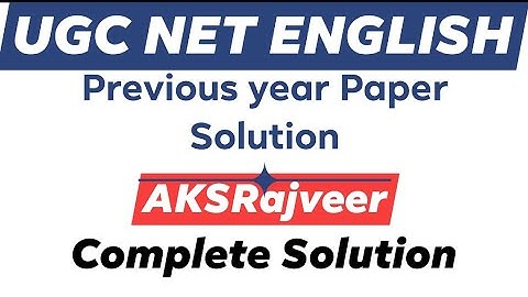 NTA UGC NET English Previous Year Paper December 2005 Part- 01 | AKSRajveer | Literature Lovers