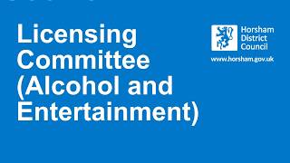 Licensing Committee (Alcohol & Entertainment) - 29 April 2026