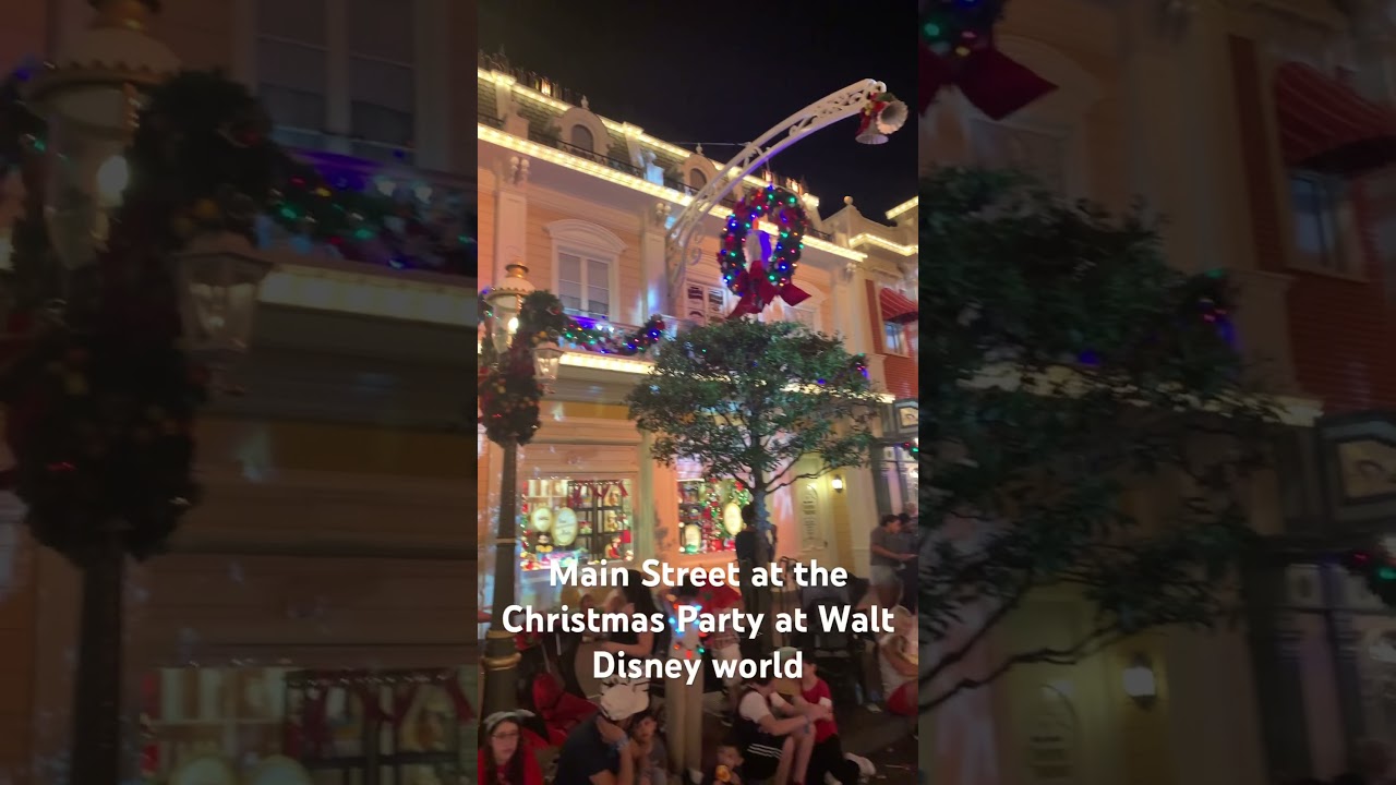 Main Street at the Christmas Party at Walt Disney World 