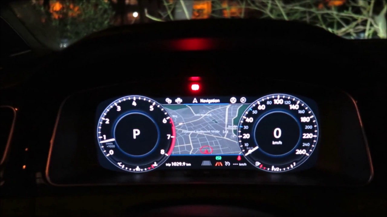 Vw Golf 7 Bei Nacht Das Cockpit