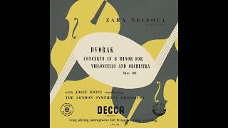 Dvořák Concerto In B Minor For Violoncello Zara Nelsova London Symphony Orchestra Josef Krips