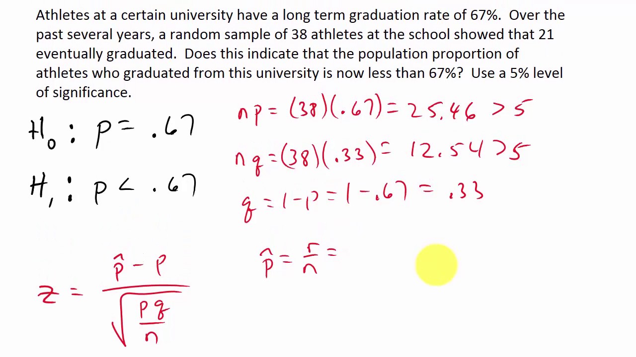 hypothesis testing about proportion