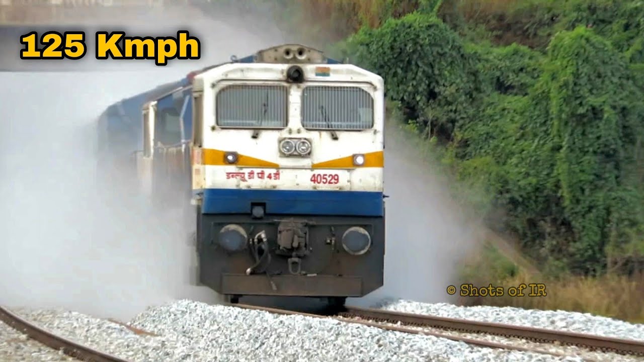 CRS Inspection | 125 Kmph High Speed Trail on Nittur - Gubbi line | WDP4D Twins