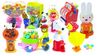 Barbapapa Snoopy Miffy Zoo Bear Vendor Chick Candy Toy Dispenser Compilation