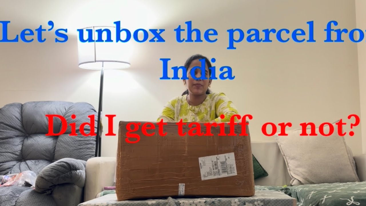 Unboxing the 25kgs parcel from India||I got tariff or not|| special snacks…