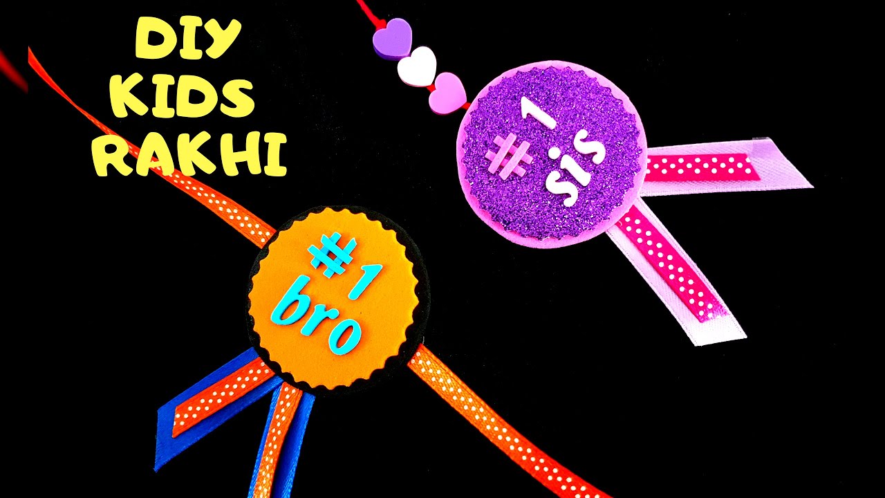Handmade Rakhi for Kids/ Bro and Sis Rakhi / Rakhi Set / Kids Rakhi ...