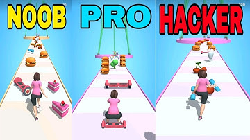 NOOB vs PRO vs HACKER ||FATTY RUN 3D|| (FORT)All Levels Gameplay Android,ios (Level  5 - 6)