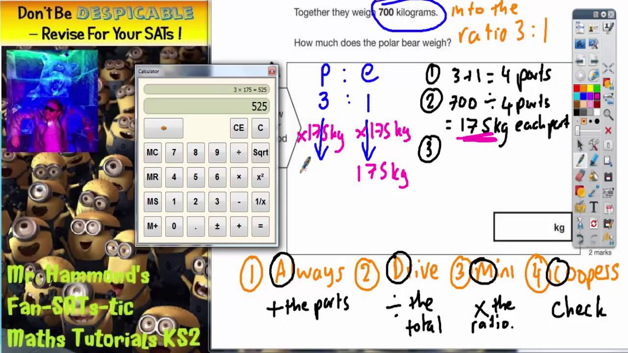 Maths KS2 Level 6 SATS 2013B Q2 calculator ghammond YouTube