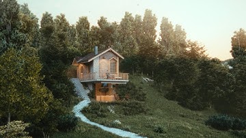 Cozy little house. 3ds max + Lumion cinematic animation.
