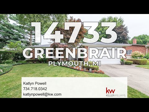 14733 Greenbriar Ct, Plymouth, MI home video tour